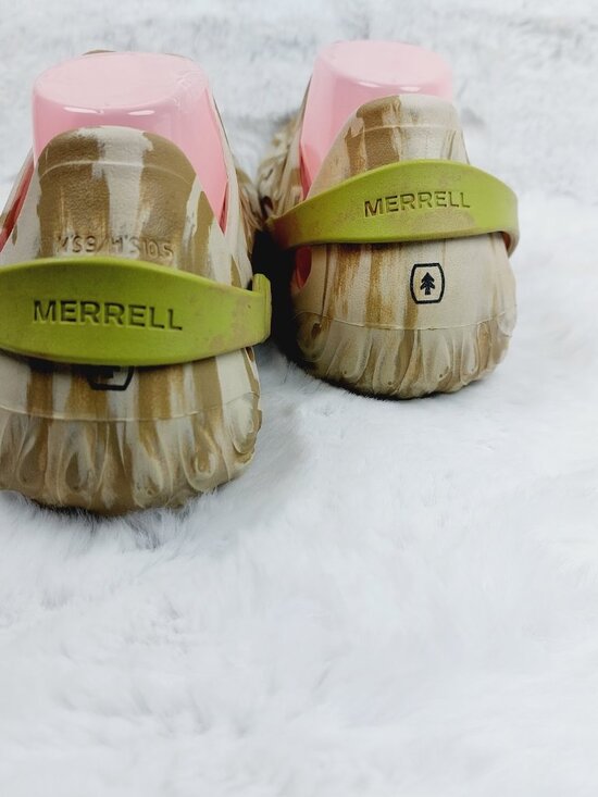 Merrell Men\'s Mud Green Hydro Moc Slip-On Water Casual Clogs Size 9